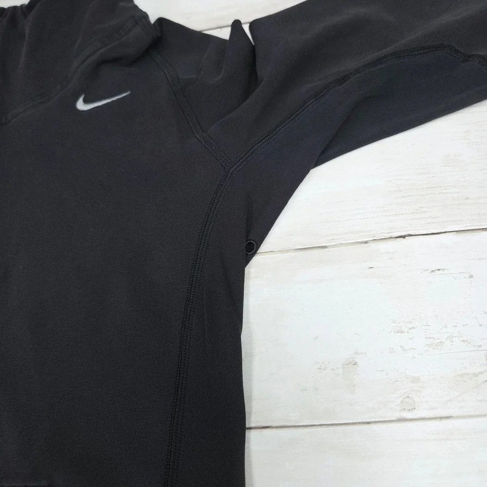 Nike Dri-FIT Full Zip Track Jacket Mock Neck Womens Small Black 586634 010